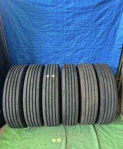 225/80R17.5 123/122L ヨコハマ　RV237 夏用トラックタイヤ　9〜10mm 6本　2023年　　送料無料