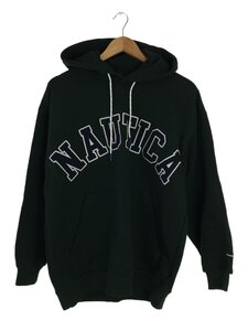 NAUTICA◆213-1250/20AW/Arch Logo Sweat Hoodie/パーカー/S/コットン/GRN/無地