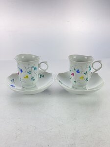 Meissen◆カップ&ソーサー/2点セット/WHT/スイートピー//