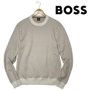 1円〜 極美品 HUGO BOSS ヒューゴボス 現行タグ ウール ニット セーター Mサイズ