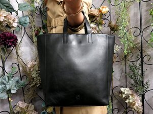 ●超美品●LOEWE ロエベ●アナグラム●カーフ レザー 本革●トート バッグ●黒●ゴールド金具●腕掛け●A4 収納●書類 かばん●Js52035