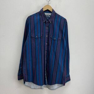 Wrangler ラングラー 80s 80年代 ボタンダウンシャツ 長袖 ストライプ ヴィンテージ USA製 16 1/2 10114159