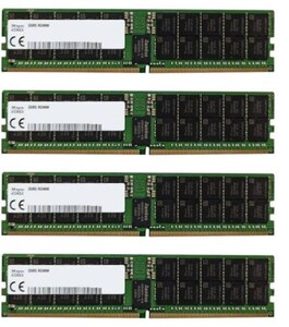 メモリ4枚セット　計256GB 64GB PC5-38400 Memory Module 4800MHZ DDR5 ECC