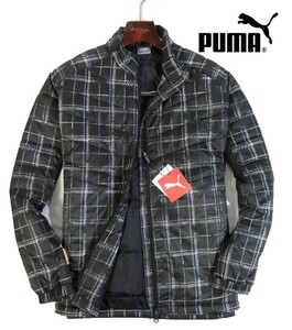 K土11649新品▼ プーマ ゴルフ グラフィック パデッドジャケット 【 M 】 中綿ブルゾン ダウン調ブルゾン PUMA Golf ブルゾン 黒系