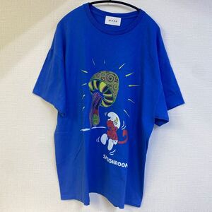 試着程度 MAYO FORGET ME NOT メイヨー フォーゲットミーノット SMUSHROOM Tシャツ 青 BLUE Lサイズ 半袖プリントTシャツ ブルー FADE BLUE