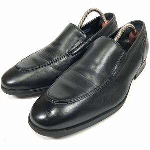 【コールハーン】本物 COLE HAAN 靴 26cm 黒 ローファー スリッポン ビジネスシューズ 本革 レザー男性用 メンズ 8 J