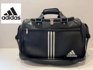 ★adidas★アディダス★ゴルフバッグ★ボストンバッグ★ダッフルバッグ★ショルダーバッグ★シューズ収納あり★刺繍ロゴ★ブラック★黒★