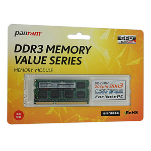 【ゆうパケット対応】CFD Panram D3N1600PS-L4G SODIMM DDR3 PC3-12800 4GB [管理:1000002968]