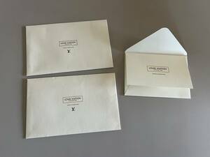 LV ルイ・ヴィトン 紙ケース 14×9cm ×2、ケース付きメッセージカード 10.5×7.5cm ×1 