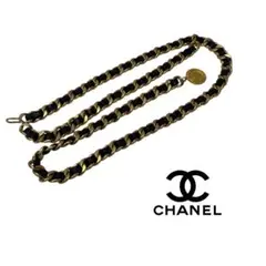 CHANEL シャネル ヴィンテージ チェーンベルト コイン レザー