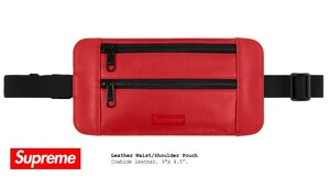 正規品 新品 未使用 SS19 Supreme Leather Waist Shoulder Pouch シュプリーム レザー ウエスト ショルダー ポーチ Red レッド