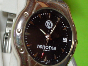 RENOMA　PARIS　５ATM　SWISS　MADE　腕時計　ブラック　ケース付