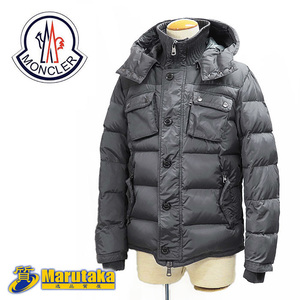 送料無料 MONCLER モンクレール LISBONNE GIUBBOTTO リスボン ダウンジャケット size1 ナイロン グレー 逸品質屋 丸高 24k394-1