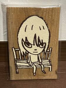 奈良美智／Broken Heart Bench リンゴ箱のポストカード Yoshitomo Nara