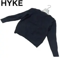 良品　HYKE ニット　クルーネック　ロングスリーブ　セーター　長袖　厚手