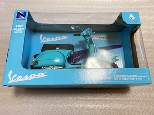 未使用 1/12 VESPA P200E 1978 スカイブルー スカイネット 完成品バイク アオシマ ニューレイ ベスパ