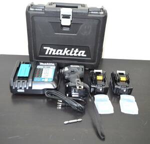 1A 美品 makita マキタ インパクトドライバ TD173D 18V 6.0Ah バッテリ BL1860B 急速充電器 DC18RF１円スタート ケース付き