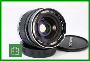 【同梱歓迎】実用■レア玉■OLYMPUS OM-SYSTEM ZUIKO MC AUTO-W 24mm F2 (103698)■絞り完動■AD102