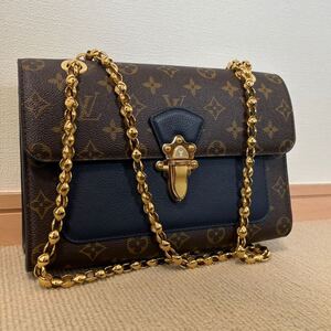 【未使用】 LOUIS VUITTON ルイヴィトン M41730 ショルダーバッグ チェーン モノグラム ヴィクトワール ダークネイビー レディース 正規品