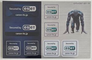 Canon キャノン ESET イーセット ステッカー シール セキュリティソフトなし