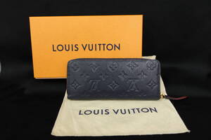 美品 LOUIS VUITTON ヴィトン M62121 モノグラム　アンプラント ジッピーウォレット ラウンドファスナー 長財布 ネイビー系