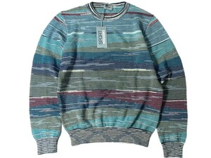 定価21万円 新品 未使用 MISSONI ミッソーニ メンズ サイズ52 ウールニット サンセット メンズ アルパカ