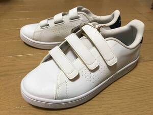 未使用 アディダス 28.0cm アドバンコート ベース ベルクロ ホワイト×ネイビー ADVANCOURT BASE VELCRO adidas GX0724