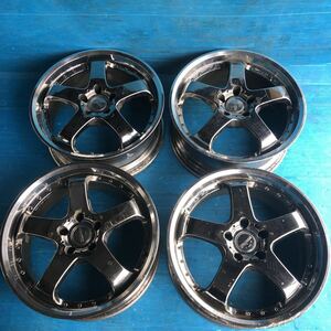 Weds Farmas WFA875R サイズ18x7.5J OFF38 PCD114.3 ハブ径約72mm 4本セット　傷汚れあり　削り痕あり　画像でご判断！