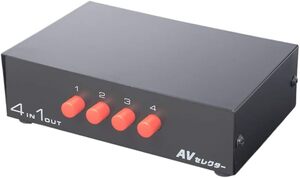 AV端子4入力 1出力 ミヨシ(Miyoshi) MCO 4入力 1出力 AVセレクター ブラック RCS-01/BK