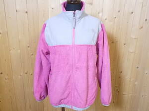 a822◆ノースフェイス フリースジャケット◆ガールズL 子供 キッズ ピンク色 海外製正規品 THE NORTH FACE フリースジャケット5E