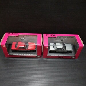 ● DISM「1/43　SKYLINE HT 2000 TURBO RS 1983年　2台」日産スカイライン　ミニカー　RED／BLACK　SILVER／BLACK　赤　銀　アオシマ