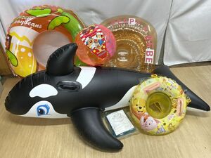 【F858】浮き輪/浮輪 6点 まとめ売り イルカ フロート ボールなど 50cm/180cmなど 海 川 水遊び 子供 うきわ ウキワ