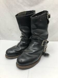 RED WING レザー エンジニアブーツ メンズ US7 D ブラック 黒 2268 レッドウイング SS-238373