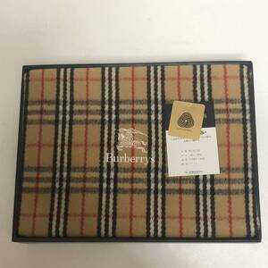 激レア/廃盤品【送料無料】新品未使用/正規品/Burberry/バーバリーズ/Burberrys/サクソン毛布 /ノバチェック/シングルサイズ/寝具/冬(Y134)