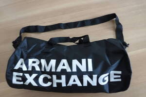 税不要特価 新品!A/X ARMANI EXCHANGE アルマーニエクスチェンジ 黒 男女肩～斜めOK ２WAY ボストンバッグ トートバッグ♪