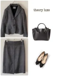 theory luxe ウールシルク混 セットアップスーツ 38