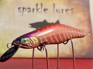 ハンドメイドミノーsparklelures 骨 75HSヘビーシンキング8.6g 骨部分夜光