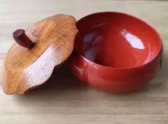 柿の入れ物　木製　民芸品