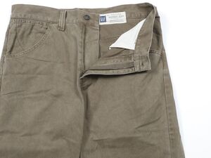 中古品★GAP ギャップ★WORKER JEAN デニムパンツ★31×32★M相当【164649-01-1】カーキブラウン緑茶【本物保証】カジュアルジーンズ