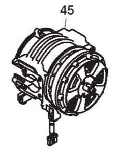 マックス MAX コンプレッサ AK-HL1310E 用 ＤＣブラシレスモータ 1310 No.45 (AK70777) コンプレッサー 建築 建設 大工 部品 修理 パーツ