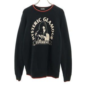 ヒステリックグラマー 日本製 長袖 スウェット トレーナー S 黒 HYSTERIC GLAMOUR 裏起毛 メンズ