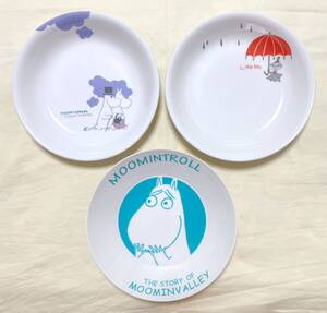 YAMAKA山加陶器　MOOMINムーミントロール＆パパママ＆リトルミイ絵皿3枚