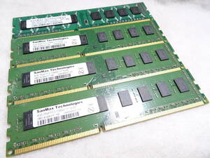 美品 SanMax デスクトップPC用 DDR3-1600 PC3-12800 1枚4GB×4枚組 合計16GB 両面チップ 動作検証済 1週間保証