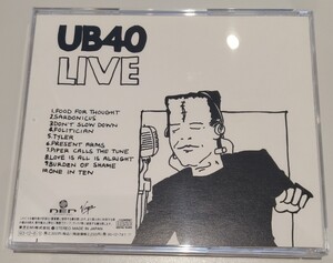 UB40 LIVE 廃盤国内盤中古CD ub 40 ライヴ ライブ VJCP-23244 2300円盤