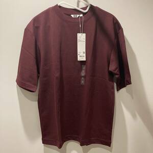 UNIQLO U 455359 エアリズムコットンオーバーサイズTシャツ M 78 PURPLE 未使用 ユニクロ Christophe Lemaire AIRISM クリストフ・ルメール