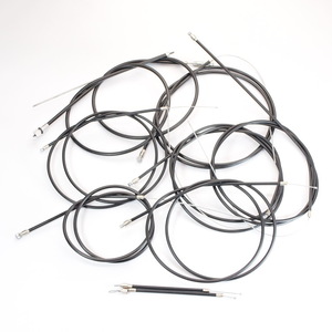 Cable Kit for Vespa 50s 100 125 ET3 with PTFE Inliner sleeve SIP PREMIUM black ベスパ ケーブル ワイヤーセット