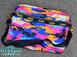 LeSportsac レスポートサック JOYRICH ジョイリッチ コラボ 2WAY クラッチバッグ ショルダーバッグ マルチカラー 迷彩 メンズ レディース