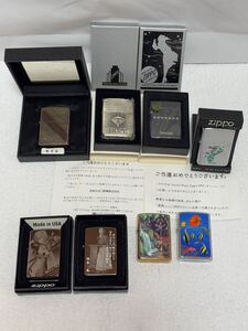 【124-17】1円〜【未使用品】ZIPPO ジッポー ライター 8点 まとめ 現状出品 喫煙 シルバー ゴールド ブラック ブラウン 6点箱付き 同梱不可