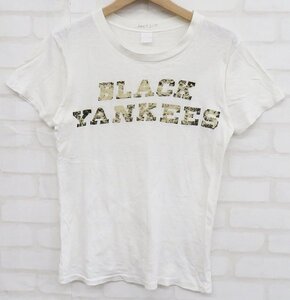 6T6484【クリックポスト対応】ジャクソンマティス BLACK YANKEES 半袖ユーズド加工Tシャツ JACKSON MATISSE