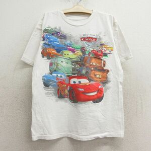 古着 半袖 Tシャツ キッズ ボーイズ 子供服 ディズニー カーズ コットン クルーネック 白 ホワイト 24may17 2OF